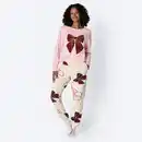 Bild 1 von Damen-Homewear-Hose mit Schleifenmuster