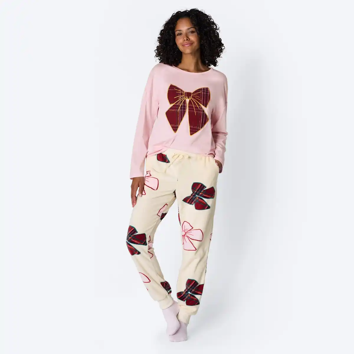 Bild 1 von Damen-Homewear-Hose mit Schleifenmuster