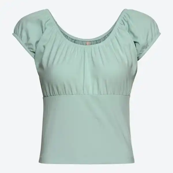 Bild 2 von Damen-T-Shirt mit Raffung