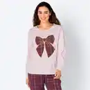Bild 1 von Damen-Homewear-Langarmshirt mit Schleifenapplikation