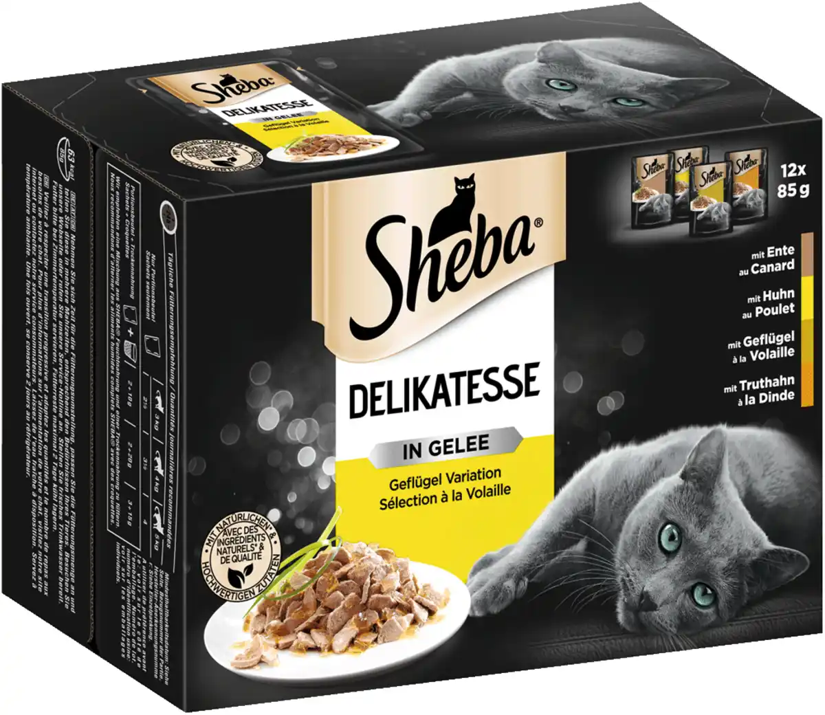 Bild 1 von Sheba Portionsbeutel Mutlipack Delikatesse in Gelee Geflügel Variation 12 x 85g