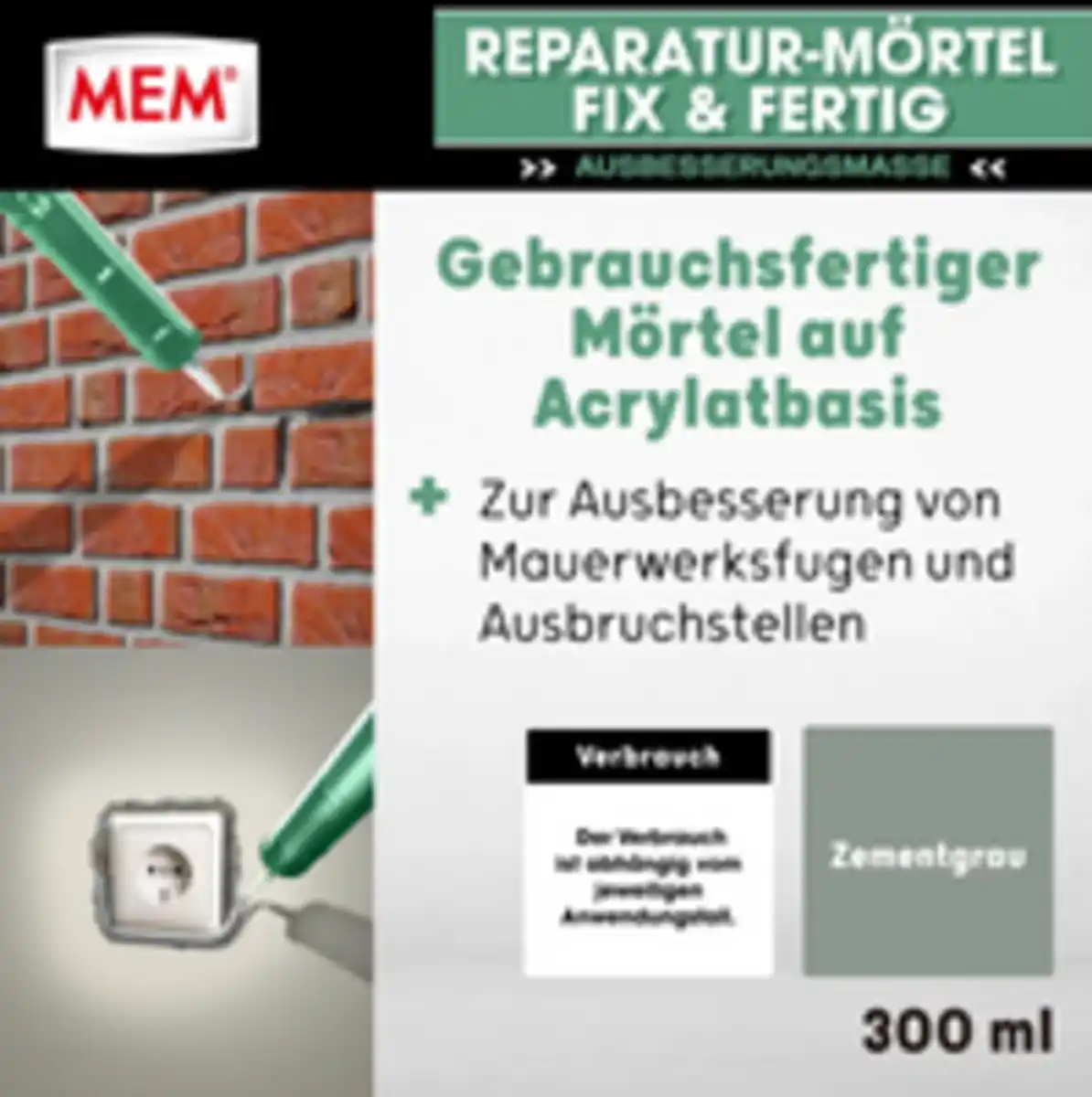 Bild 2 von MEM Reparatur-Mörtel Fix & Fertig 300ml