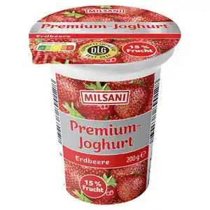 MILSANI Premium-Joghurt 200 g, Erdbeere