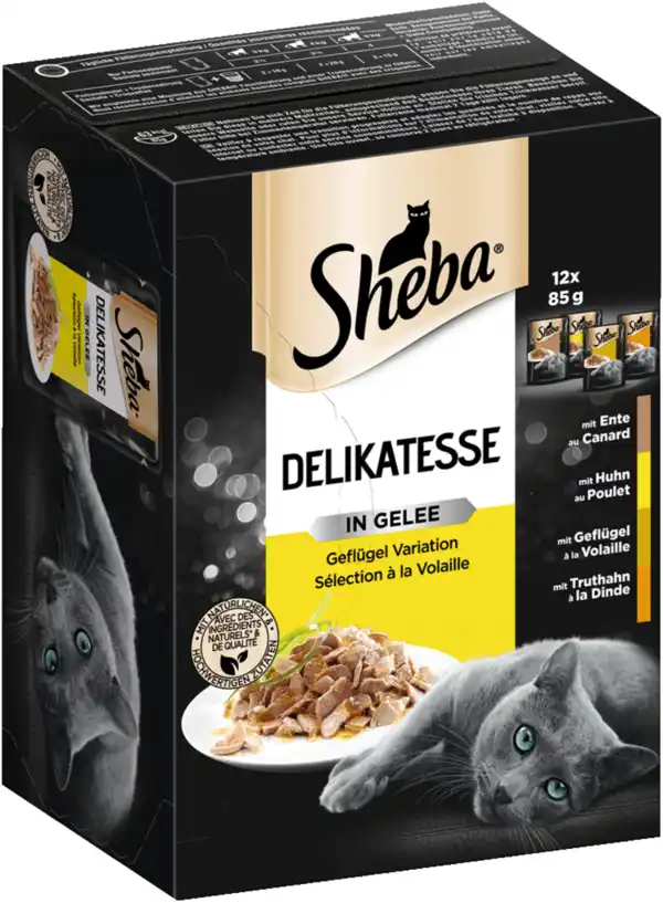 Bild 3 von Sheba Portionsbeutel Mutlipack Delikatesse in Gelee Geflügel Variation 12 x 85g