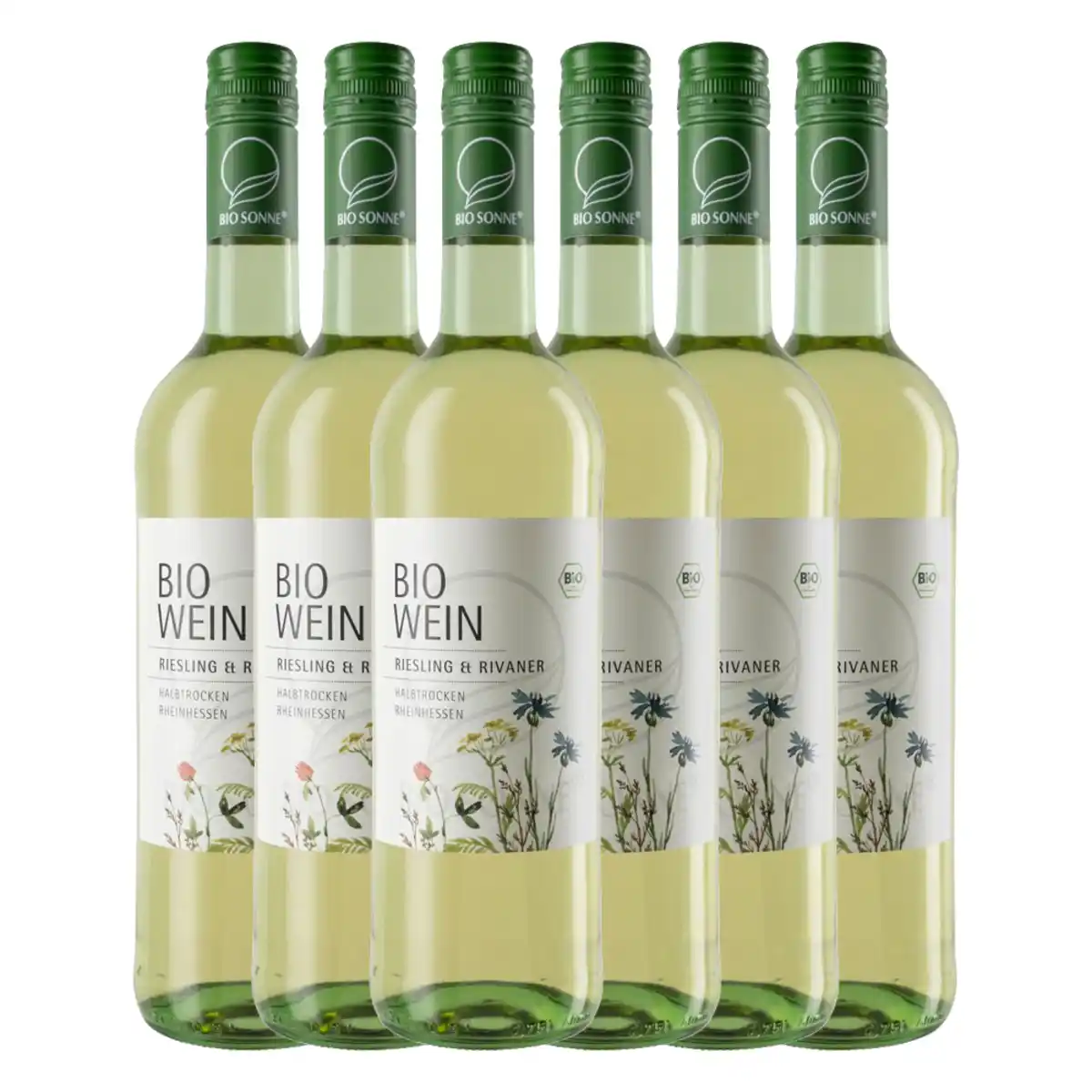 Bild 3 von Bio Sonne Riesling + Rivaner QbA halbtrocken Rheinhessen, 0,75 L