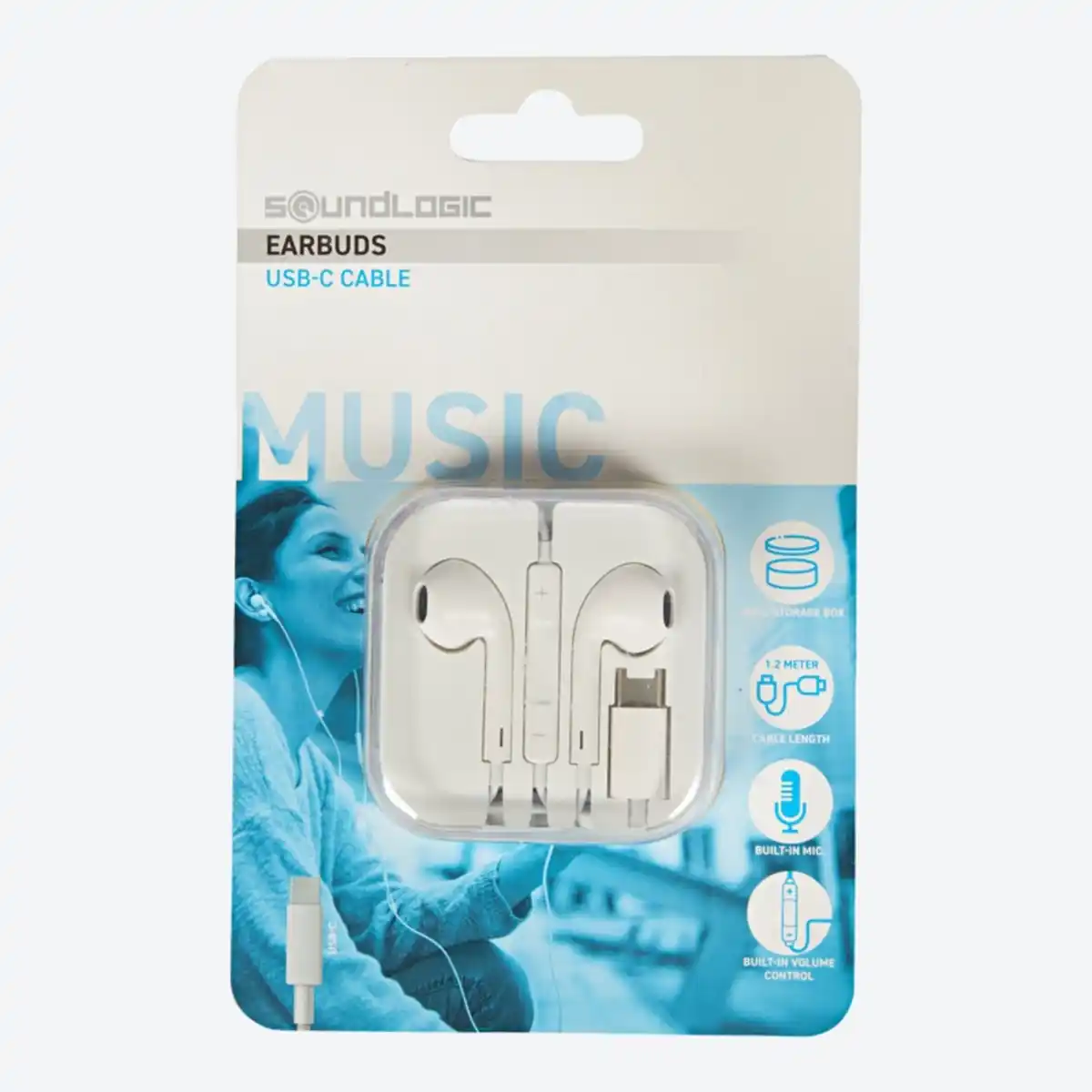 Bild 4 von Soundlogic Earbuds mit USB-Type-C-Kabel und Aufbewahrungsbox, ca. 1,2m