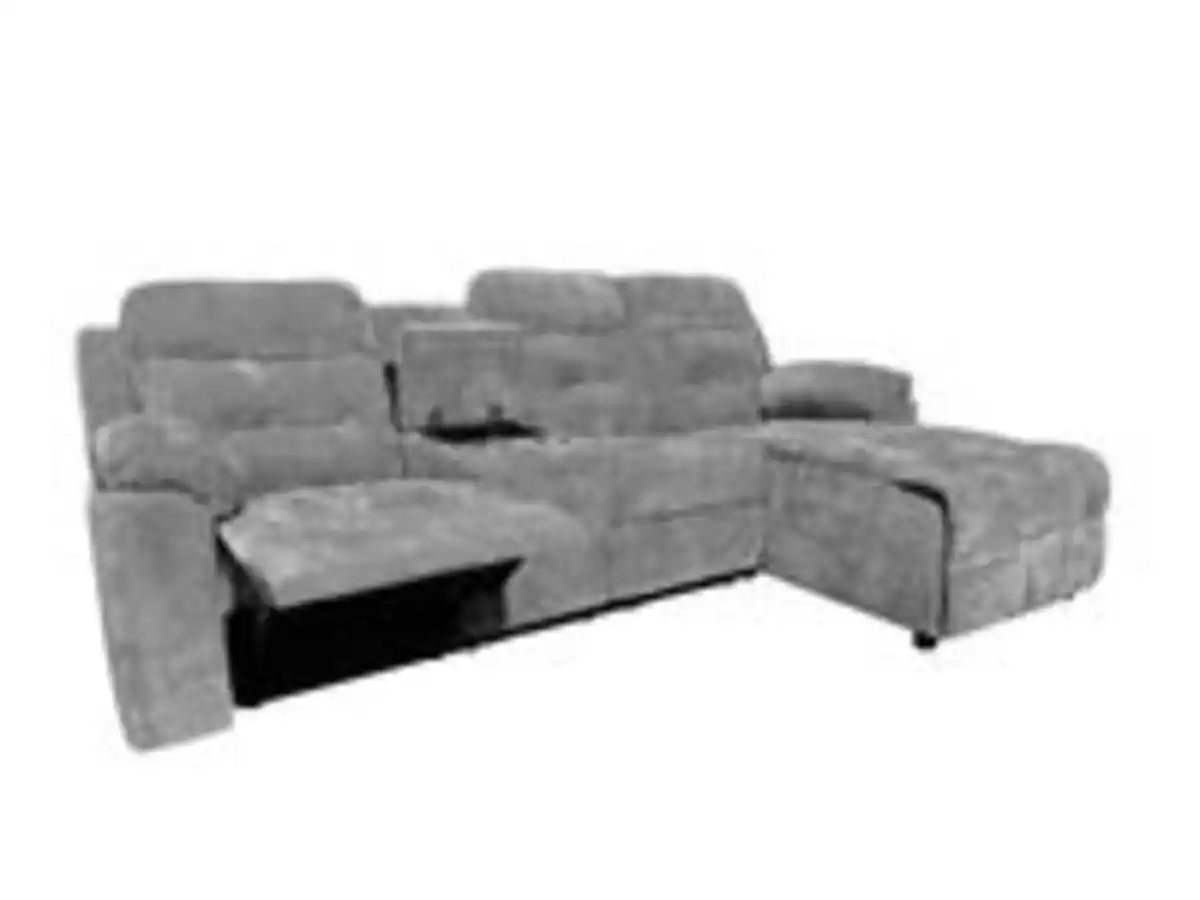 Bild 3 von Happy Home Relax-Ecksofa mit Multifunktionstisch, ca. 255 x 157 x 101 cm - Grau