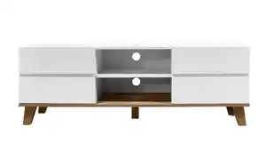 Better Home TV-Lowboard mit 4 Türen & 2 Fächer, ca. 150 x 39,5 x 54 cm - Weiß