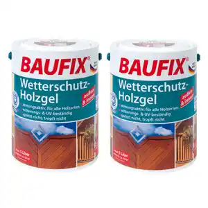 Baufix Wetterschutz-Holzgel Palisander 2-er Set