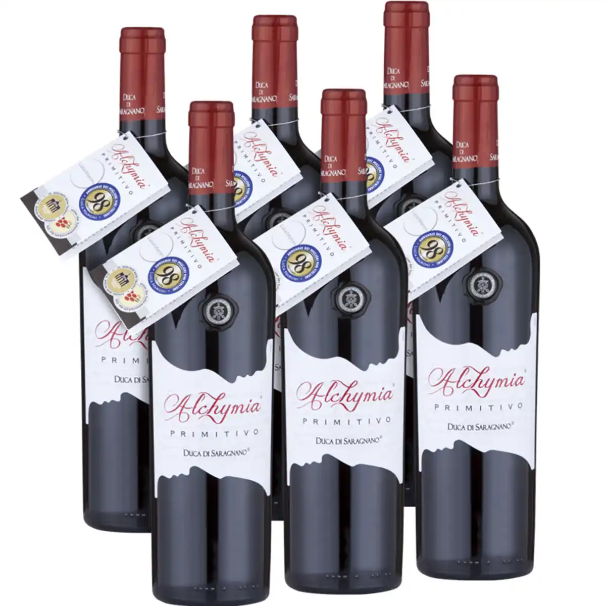 Bild 1 von Duca di Saragnano Alchymia Primitivo Puglia IGT 2024 98 LMP - 6er Karton