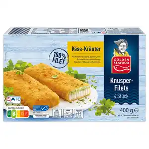 GOLDEN SEAFOOD Knusperfilets 400 g, Käse-Kräuter