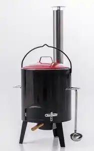 HC Garten & Freizeit Grillgourmet Emaillierter Eintopfofen/Gulaschkanone