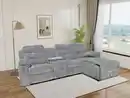 Bild 1 von Happy Home Relax-Ecksofa mit Multifunktionstisch, ca. 255 x 157 x 101 cm - Grau