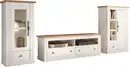 Bild 1 von OTTO home Wohnwand Westminster, Anbauwand im Landhausstil, Komplettset, Wohnzimmer-Set, (Set, 3-St), Set besteht aus 1 Vitrine, 1 Lowboard und 1 Kommode