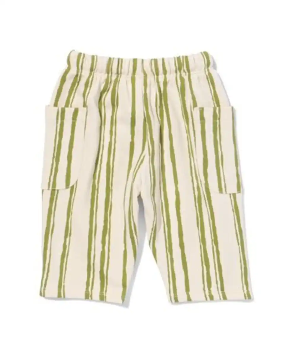 Bild 2 von Baby-Hosen, bequeme Passform, aus Sweatstoff, gestreift grün