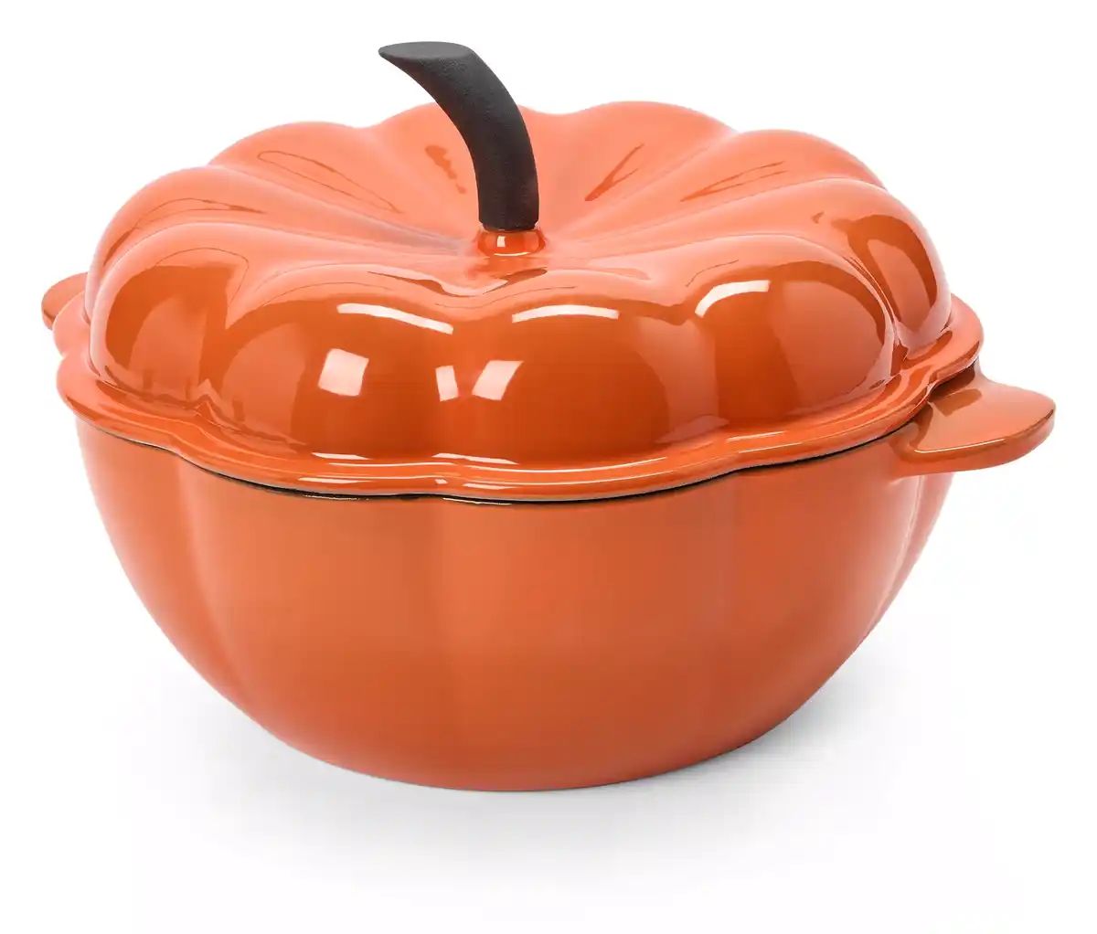 Bild 1 von Gusseisen-Topf in Kürbisform, orange