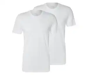 2 T-Shirts mit Rundhalsausschnitt, weiß