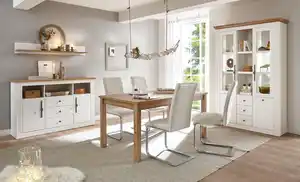 OTTO home Buffet Westminster, Buffetschrank im Landhausstil, Schrank, Hochschrank Metallgriffe, ausreichend Stauraum, in 2 Farben erhältlich
