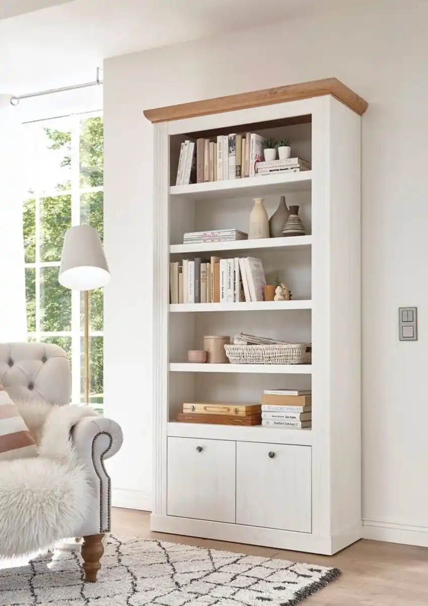 Bild 1 von OTTO home Regal Westminster, Garderobenschrank, Wohnzimmerschrank, Mehrzweckschrank, Schrank, Metallgriffe, vielseitig einsetzbar, in 2 Farben erhältlich