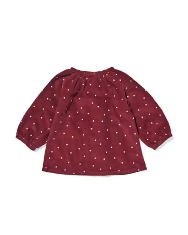 Bild 2 von Babykleid in A-Linie aus Kord mit Punkten bordeauxrot