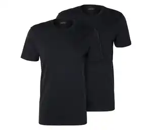 2 T-Shirts mit Rundhalsausschnitt, schwarz