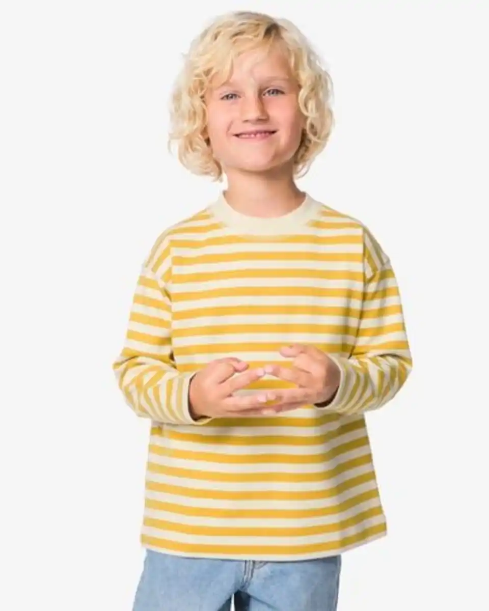Bild 1 von Kinder-T-Shirt mit Streifenmuster grün