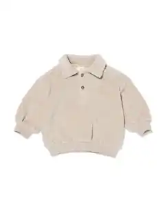 Babypullover aus Velours grau