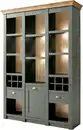 Bild 1 von Home affaire Vitrine Cambridge, Buffet im Landhausstil, moderner Schrank, Hochschrank schöne Kranzoptik, messingfarbene Metallgriffe, 207 cm hoch