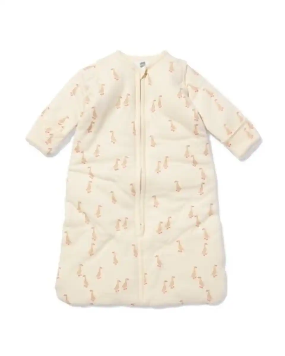 Bild 1 von Babyschlafsack mit abnehmbaren Ärmeln, aus Baumwolle, 3,0 TOG, Gänse cremefarben