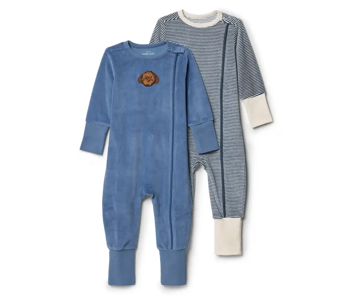 Bild 1 von 2 Baby-Pjyamas, blau und gestreift