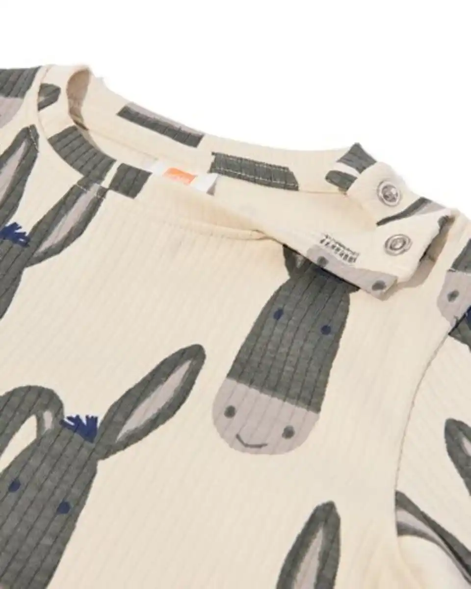 Bild 3 von Baby-T-Shirt, gerippt, gestreift, Esel – 2 Stück blau