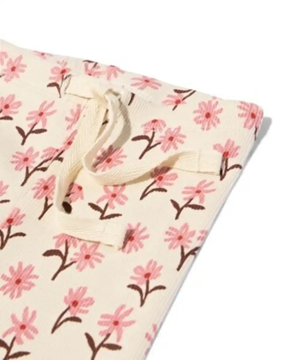Bild 4 von Babybekleidungsset aus Sweatstoff, gerippt, mit Blumen ecru