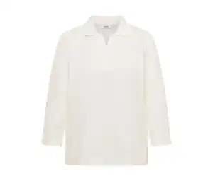 CECIL 3/4-Poloshirt, weiß