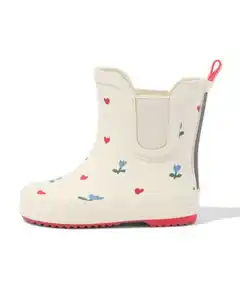 Baby-Regenstiefel, niedrig, Herz-Blume bunt