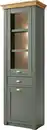 Bild 1 von Home affaire Vitrine Cambridge, Hochschrank im Landhausstil, Glasvitrine schöne Kranzoptik, messingfarbene Metallgriffe, 207 cm hoch