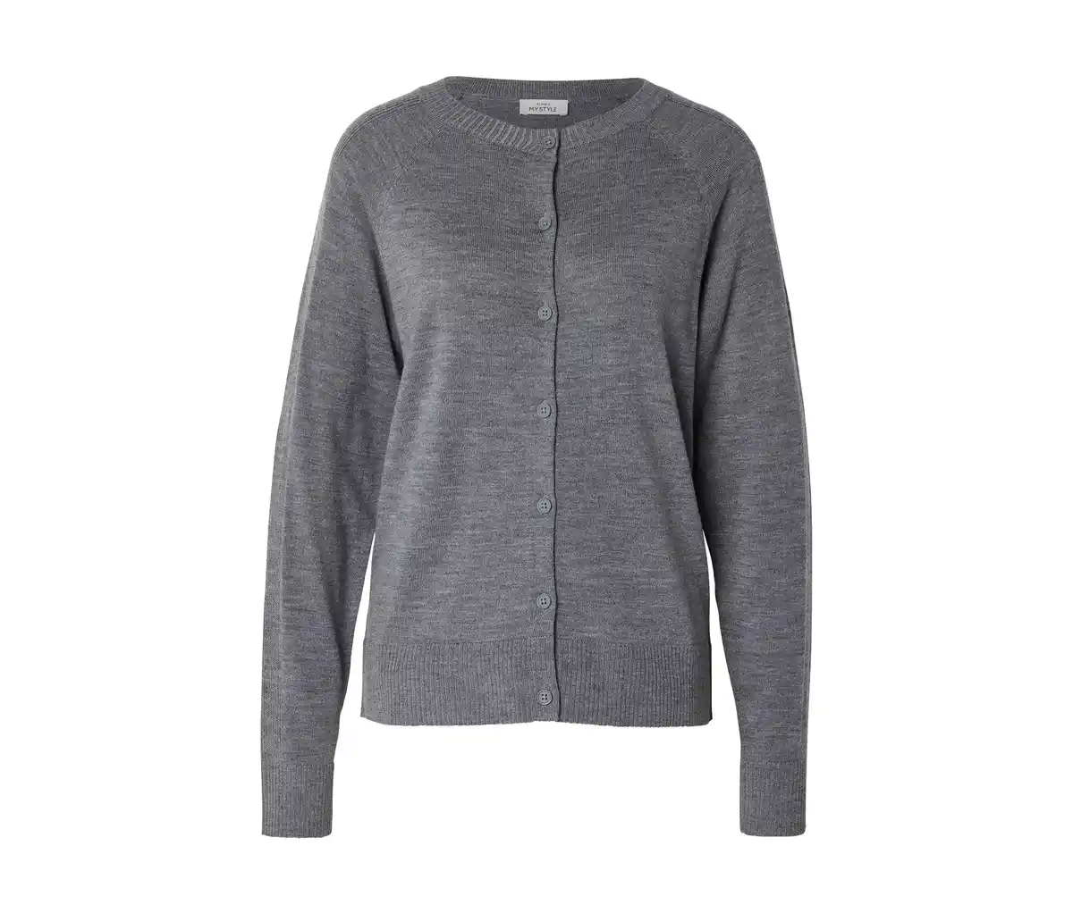 Bild 1 von Merino-Cardigan, grau meliert
