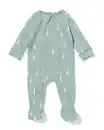 Bild 1 von Babystrampler, gerippt, Tiermuster hellblau