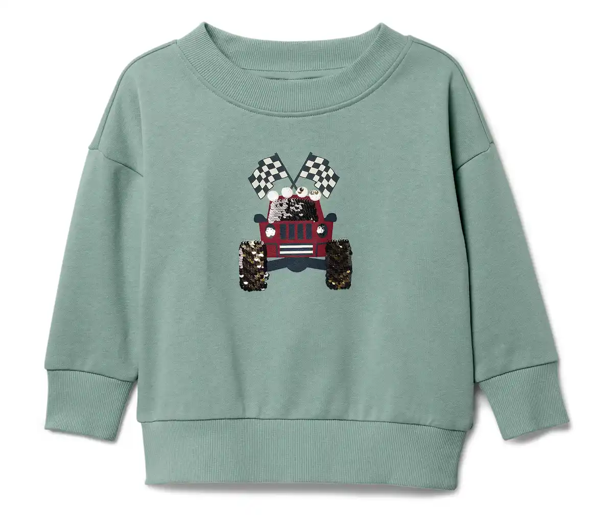 Bild 1 von Kinder-Sweatshirt mit angerauter Innenseite, Truck-Applikation