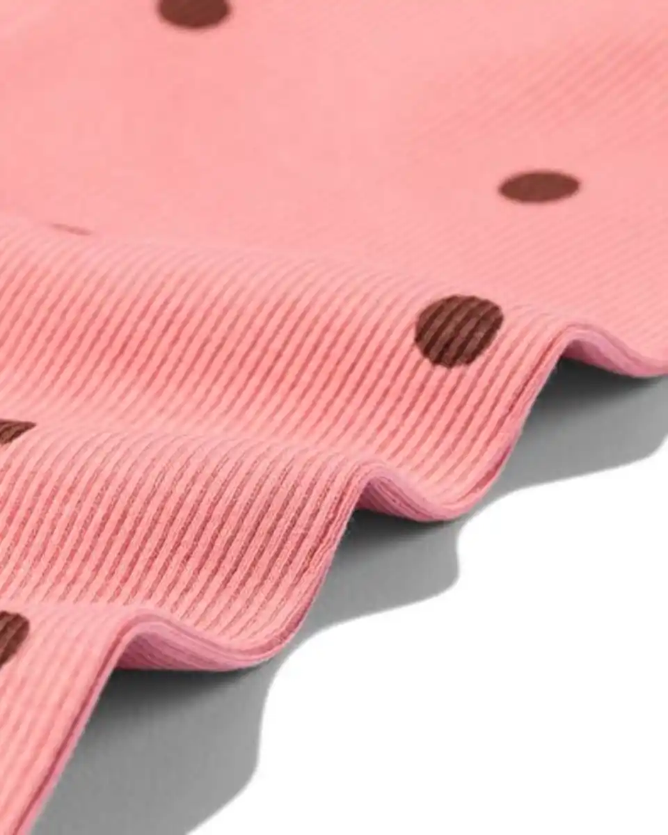 Bild 3 von Babyleggings, anliegend, gerippt, gepunktet – 2 Stück rosa
