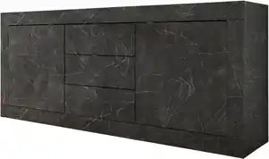 Home affaire Sideboard Basic Breite 210 cm, Kommode 2 Türen, 3 Schubkästen, Anrichte, Metallgriff, moderne Rahmenoptik, viel Stauraum, Farbauswahl
