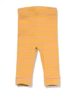 Babyleggings zum Mitwachsen, anliegend, gerippt, Streifen olivgrün