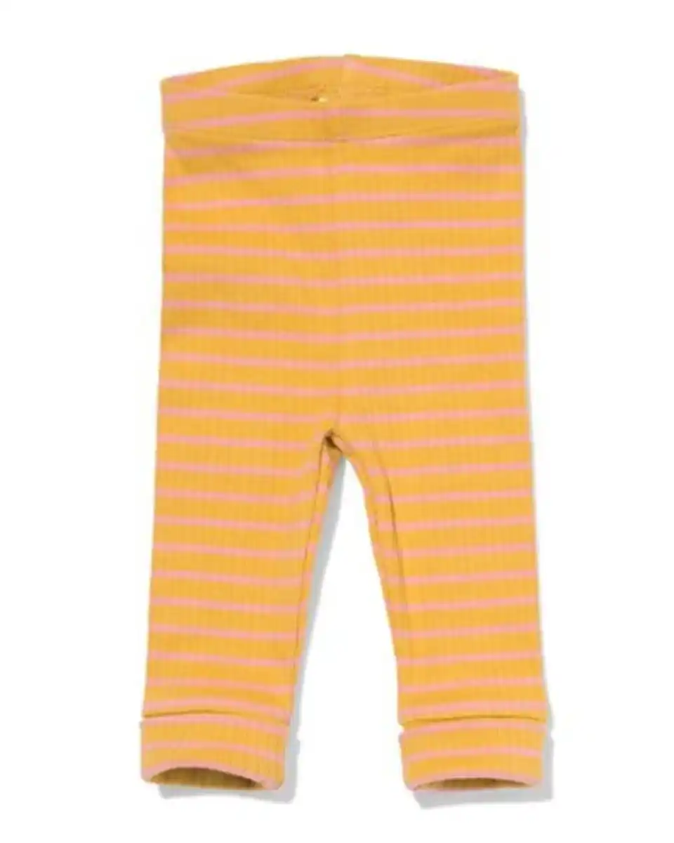 Bild 1 von Babyleggings zum Mitwachsen, anliegend, gerippt, Streifen olivgrün