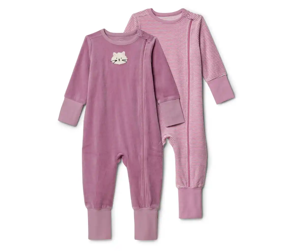 Bild 1 von 2 Baby-Pjyamas, rosa und gestreift