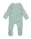 Bild 2 von Babystrampler, gerippt, Tiermuster hellblau