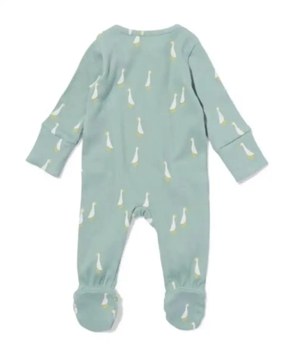 Bild 2 von Babystrampler, gerippt, Tiermuster hellblau