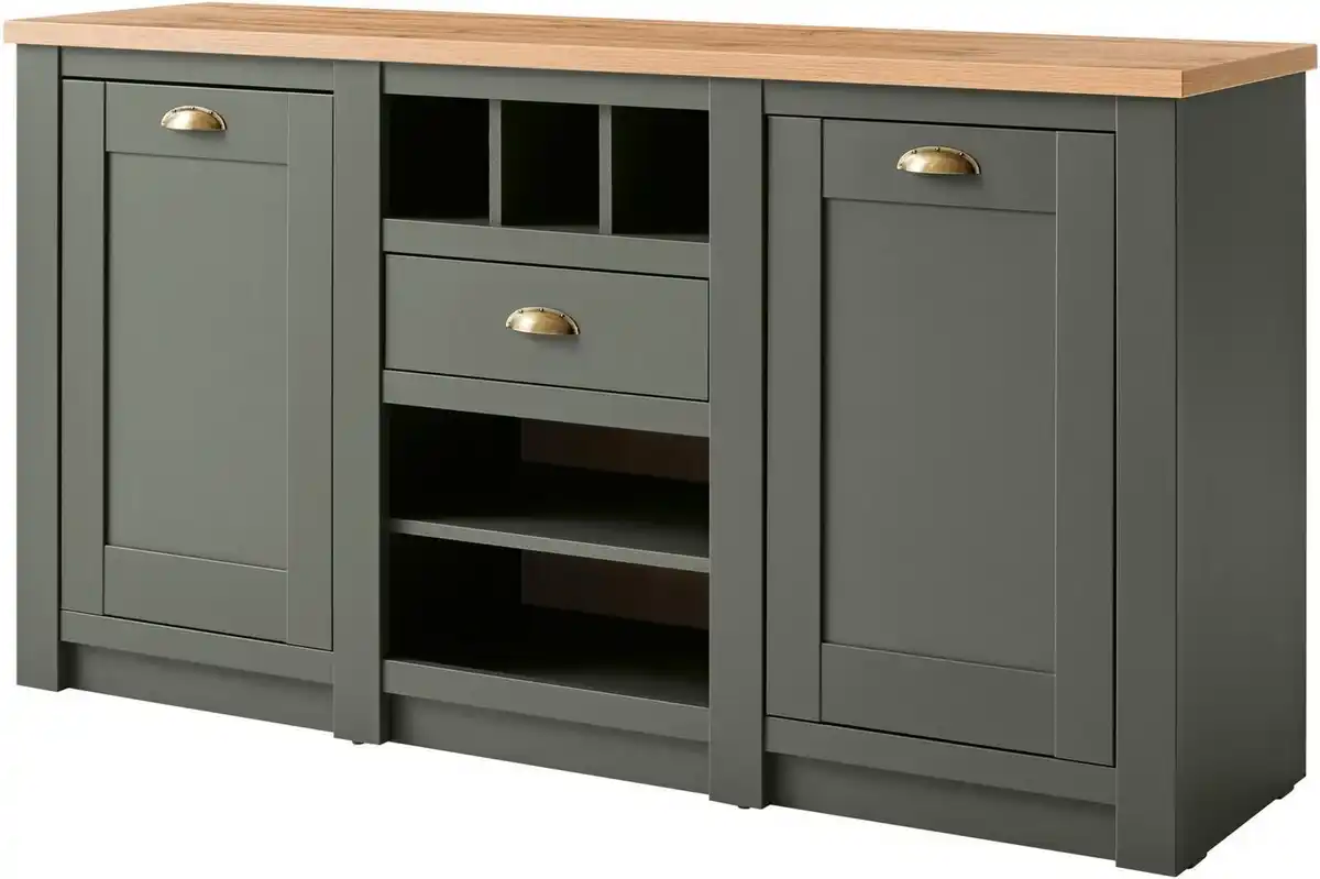 Bild 1 von Home affaire Sideboard Cambridge, moderner Schrank, Kommode im Landhausstil, ausreichend Stauraum, messingfarbene Metallgriffe, 145 cm breit