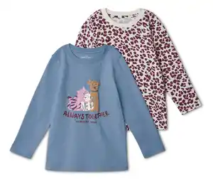 2 Kinder-Langarmshirts, Katze