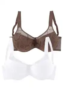 petite fleur by Lascana Minimizer-BH (Packung, 2 Stück) mit Bügel und schöner Stickerei – ideal für große Größen