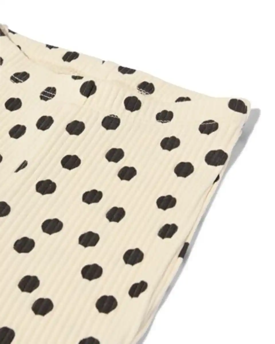 Bild 4 von Ausgestellte Babyleggings, gerippt, gepunktet – 2 Stück ecru