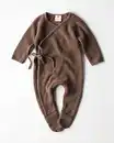 Bild 1 von Newborn-Strampler aus Merinowolle dunkelbraun